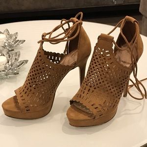 Aldo Platform Ankle Tie-Up Heels